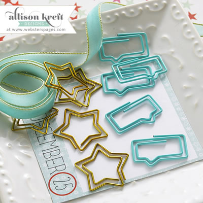 It's Christmas - Paperclips Dual - Bubble & Star  (sold in 3's)