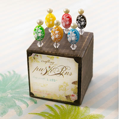 Websters Pages - Push Pins - Butterflies 6/pk  (sold in 3's)