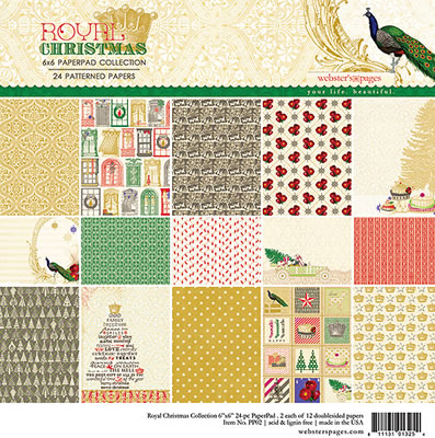 Websters Pages - Royal Christmas - 6x6 Paper Pad  (sold in 3's)