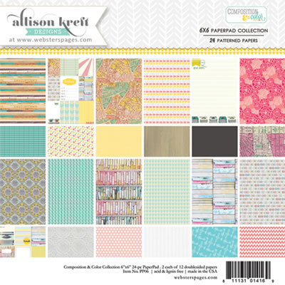 Websters Pages - Colour & Composition - 6x6 Paper Pad  (sold in 3's)
