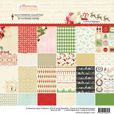 Websters Pages - PREORDER2 Christmas Story  12x12 Paper Pad (sold individually)