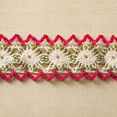 Trim - Pink & Green Trim 25yd roll  (sold individually)