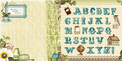 WonderFall - Learn your ABC's 12x12 d/sided paper  (pack of 10)