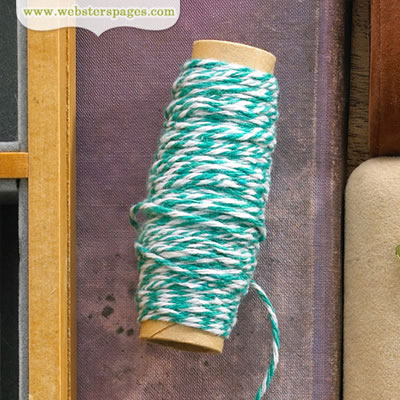 Websters Pages - Modern Romance - Bakers Twine - Teal 1yd  (sold in 3's)