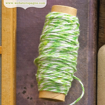 Websters Pages - New Beginnings - Bakers Twine - Green 1yd  (sold in 3's)
