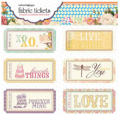 Websters Pages - Western Romance - Fabric Tickets  (sold in 3's)