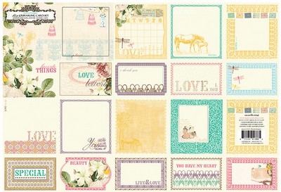 Websters Pages - Western Romance - Journaling Cards  (sold in 3's)