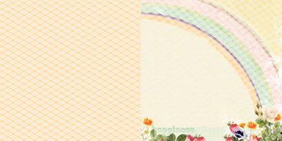 Websters Pages - Sunday Picnic - Rainbow Sky 12x12 d/sided paper  (pack of 10)