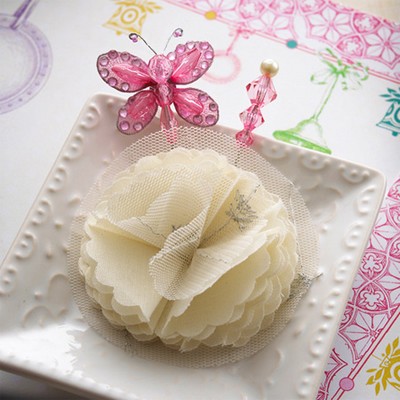 Websters Pages - Winter Fairy Tales - Butterfly Pin & Flower  (sold in 3's)