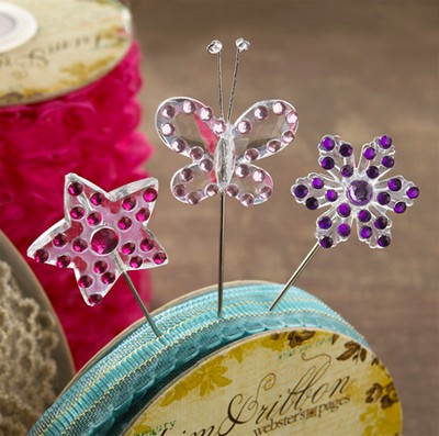 Websters Pages - Winter Fairy Tales - Push Pins - Sparkle  (sold in 3's)