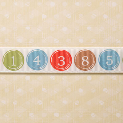 Websters Pages - Trim - Numbers 25yd roll  (sold individually)