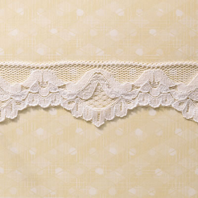 Websters Pages - Trim - White Floral 25yd roll  (sold individually)