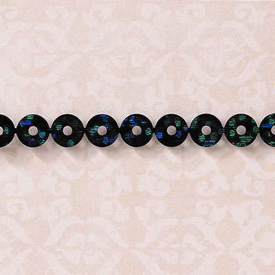 Websters Pages - Royal Christmas - Trim - Sequin Black & Blue 25yd  (sold individually)