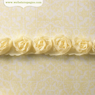Websters Pages - Sweet Notes - Trim - Butter Rosette 25yd  (sold individually)