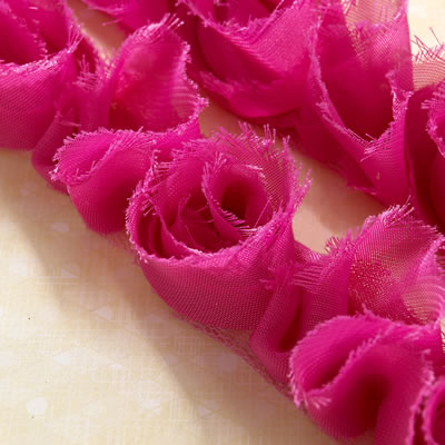 Websters Pages - Bloomers Trim - Poetry Pink 1yd  (sold in 3's)