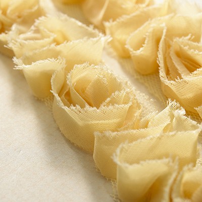 Websters Pages - Bloomers Trim - Butter 1yd  (sold in 3's)