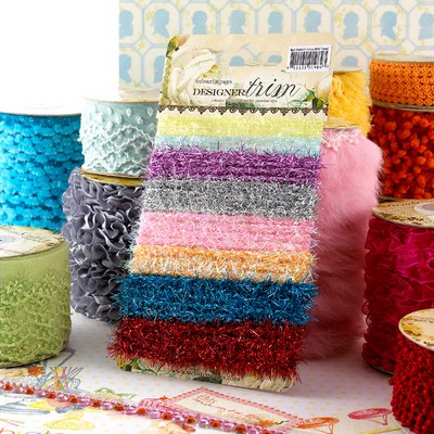 Websters Pages - Tinsel Trim - Deluxe Pack 8 colours  (sold in 3's)