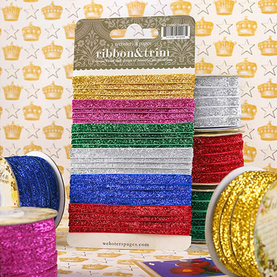 Websters Pages - Royal Christmas - Sparkle Trim Pack  (sold in 3's)