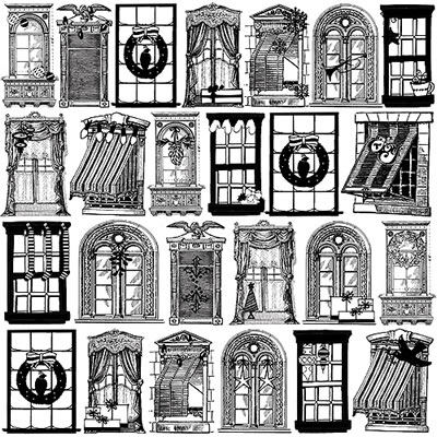 Websters Pages - Royal Christmas - Holiday Windows 12x12 Transparency  (pack of 5)
