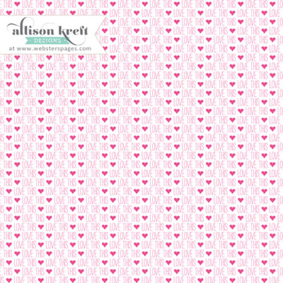 Websters Pages - Sweet Notes  - Love This Overlay  (pack of 5)