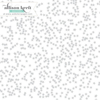 It's Christmas - 12x12 Overlay - Silver Stars (pack of 5)