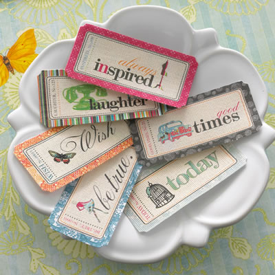 Websters Pages - Trend.setter - Fabric Tickets 6pc  (sold in 3's)