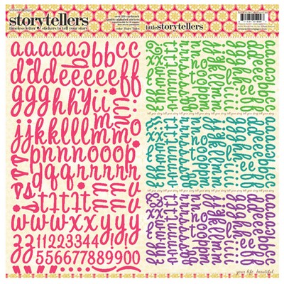 Websters Pages - Winter Fairy Tales - 12x12 Alpha Stickers  (pack of 5)