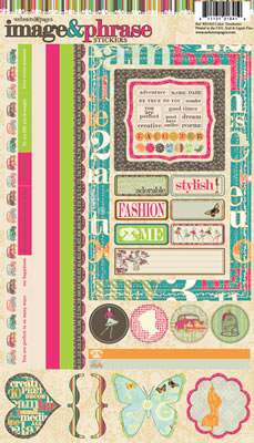 Websters Pages - Trend.setter - 6x12 image & phrase stickers  (sold in 3's)