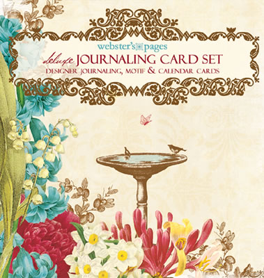 Websters Pages - Garden Gala - Deluxe Journaling Cards  (sold in 3's)