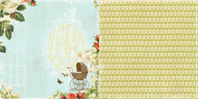 Websters Pages - Lullaby Lane - Out for a Stroll 12x12 d/sided paper  (pack of 10)