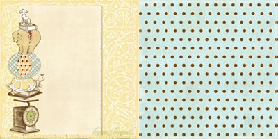 Websters Pages - Lullaby Lane - Leaps & Bounds 12x12 d/sided paper  (pack of 10)