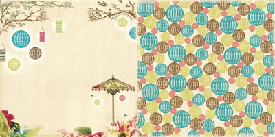 Websters Pages - Garden Gala - Party Lights 12x12 d/sided paper  (pack of 10)