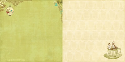 Websters Pages - Garden Gala - Tea Time 12x12 d/sided paper  (pack of 10)