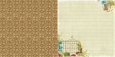 Websters Pages - Garden Gala - Welcome Gate 12x12 d/sided paper  (pack of 10)