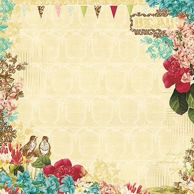 Websters Pages - Garden Gala - 12x12 vellum  (pack of 5)