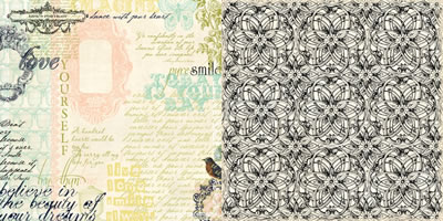 Websters Pages - Life's Portrait - Love Yourself 12x12 d/sided paper  (pack of 10)