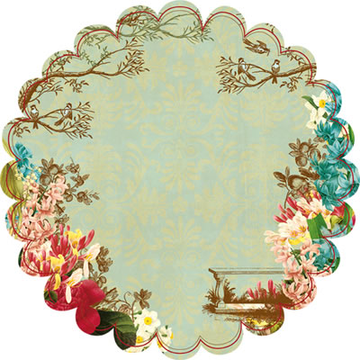 Websters Pages - Garden Gala - 12x12 die-cut paper  (pack of 5)