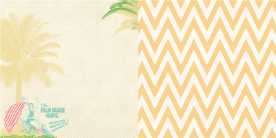 Websters Pages - Palm Beach - Palm Beach Girl 12x12 d/sided paper  (pack of 10)