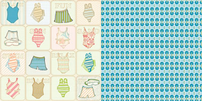 Websters Pages - Palm Beach - Skinny Dipping 12x12 d/sided paper  (pack of 10)