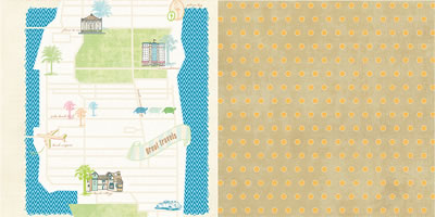 Websters Pages - Palm Beach - Great Travels 12x12 d/sided paper  (pack of 10)