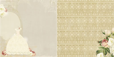 Websters Pages - In Love - The Dress 12x12 d/sided paper  (pack of 10)