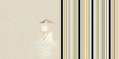 Websters Pages - In Love - Cut the Cake 12x12 d/sided paper  (pack of 10)