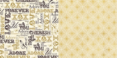Websters Pages - In Love - I Do 12x12 d/sided paper  (pack of 10)