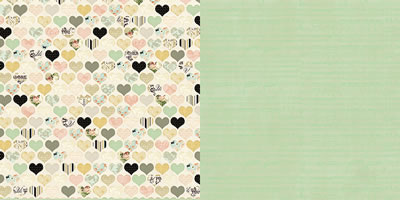 Websters Pages - In Love - Heartbeats 12x12 d/sided paper  (pack of 10)