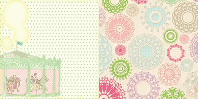 Websters Pages - Girl Land - Carefree 12x12 d/sided paper  (pack of 10)
