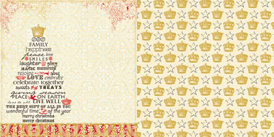Websters Pages - Royal Christmas - The Royal Tree 12x12 d/sided paper  (pack of 10)