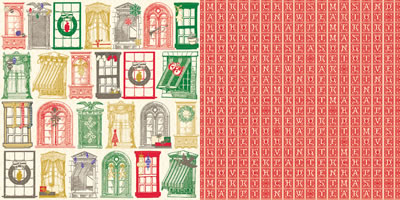 Websters Pages - Royal Christmas - Deck the Halls 12x12 d/sided paper  (pack of 10)