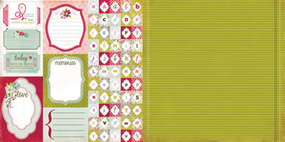 Plum Seed - Sugar Plums 12x12 d/sided paper  (pack of 10)
