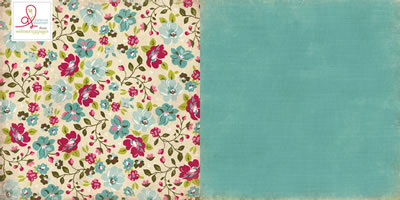 Plum Seed - Spring Bouquet 12x12 d/sided paper  (pack of 10)