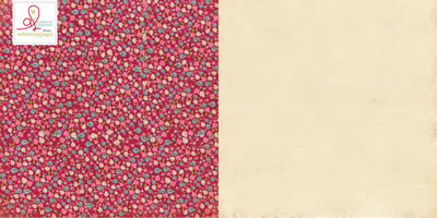 Plum Seed - Calico Berries 12x12 d/sided paper  (pack of 10)